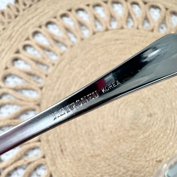 Retroneau Jamestown Stainless Steel Korea Demitasse Spoon Discontinued Set of 10 - Picture 4 of 6